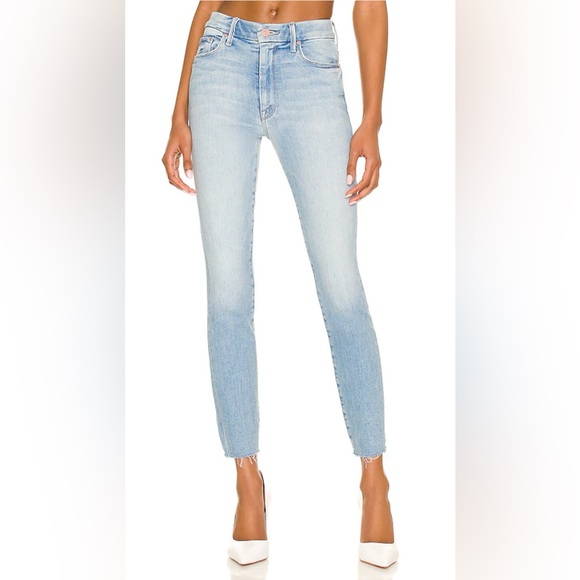 MOTHER Women’s Jeans High Waisted Looker Ankle Fray in Au Revoir Size 28 - Picture 1 of 11